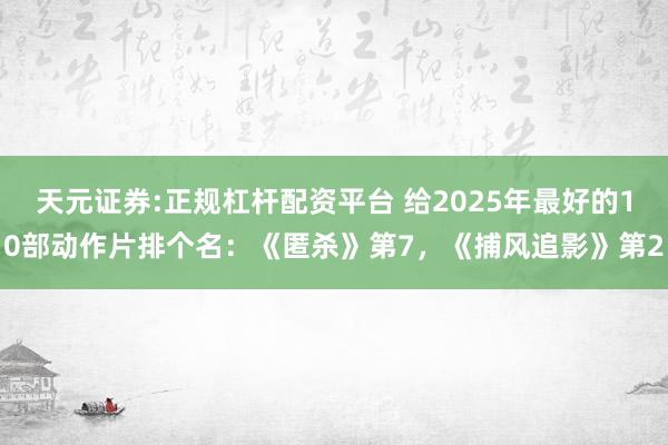 天元证券:正规杠杆配资平台 给2025年最好的10部动作片排个名：《匿杀》第7，《捕风追影》第2