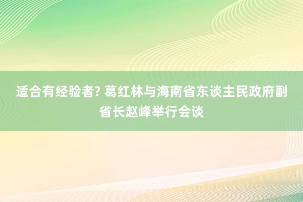 适合有经验者? 葛红林与海南省东谈主民政府副省长赵峰举行会谈