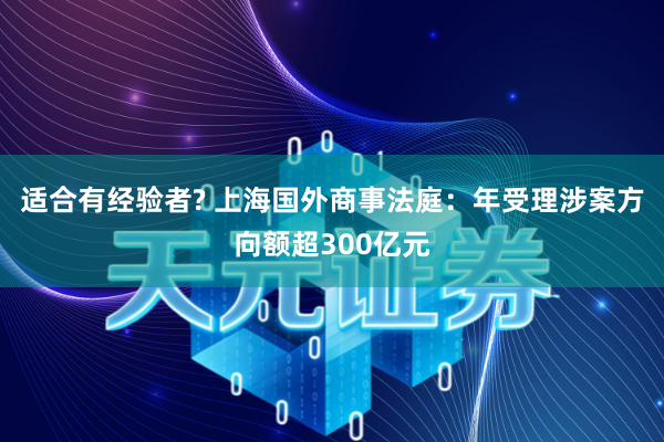 适合有经验者? 上海国外商事法庭：年受理涉案方向额超300亿元